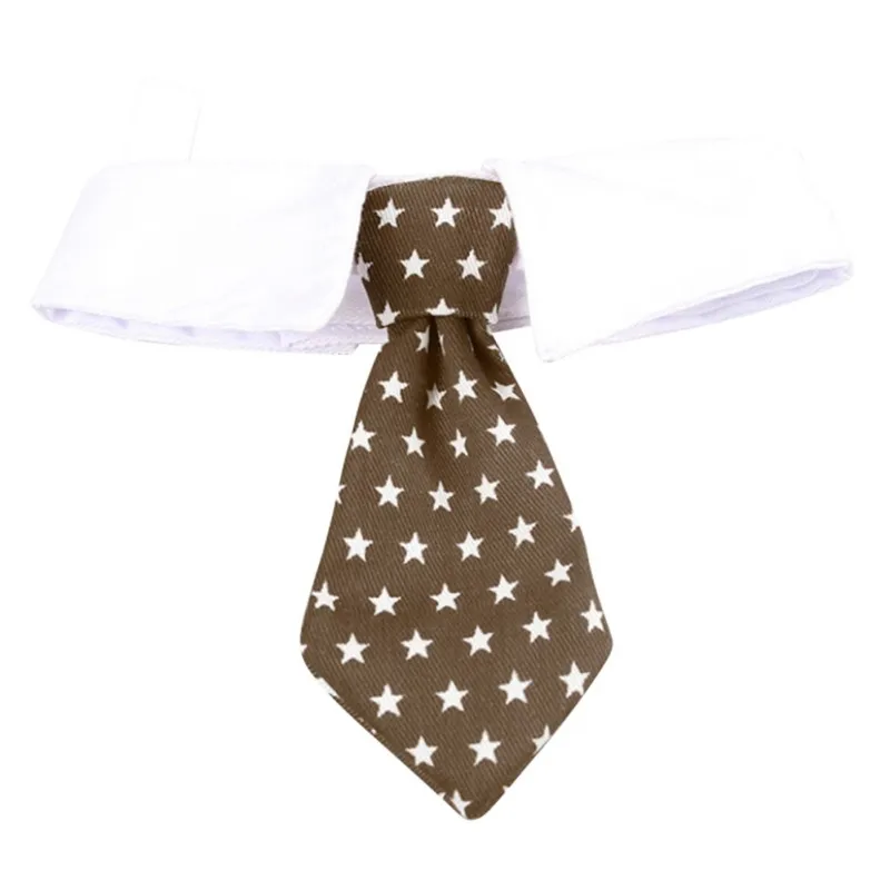 Простой и модный декоративный костюм для собак, кошек, щенков, модный галстук со звездами - Цвет: AC