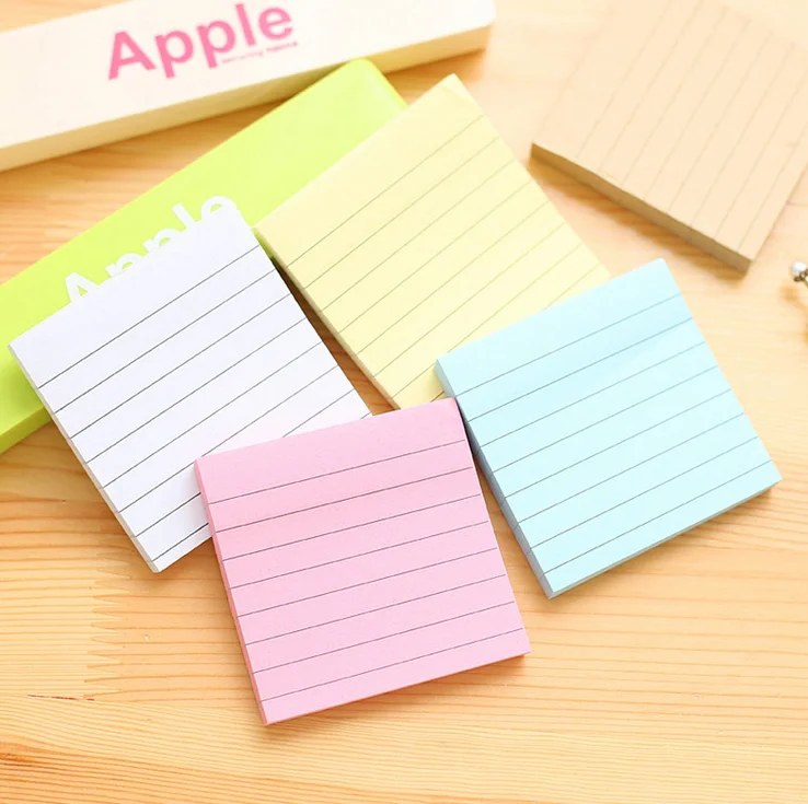 7.5x7.5cm Kraft Paper Memo Pad Sticky Notebook Notepad Bookmark Paper
