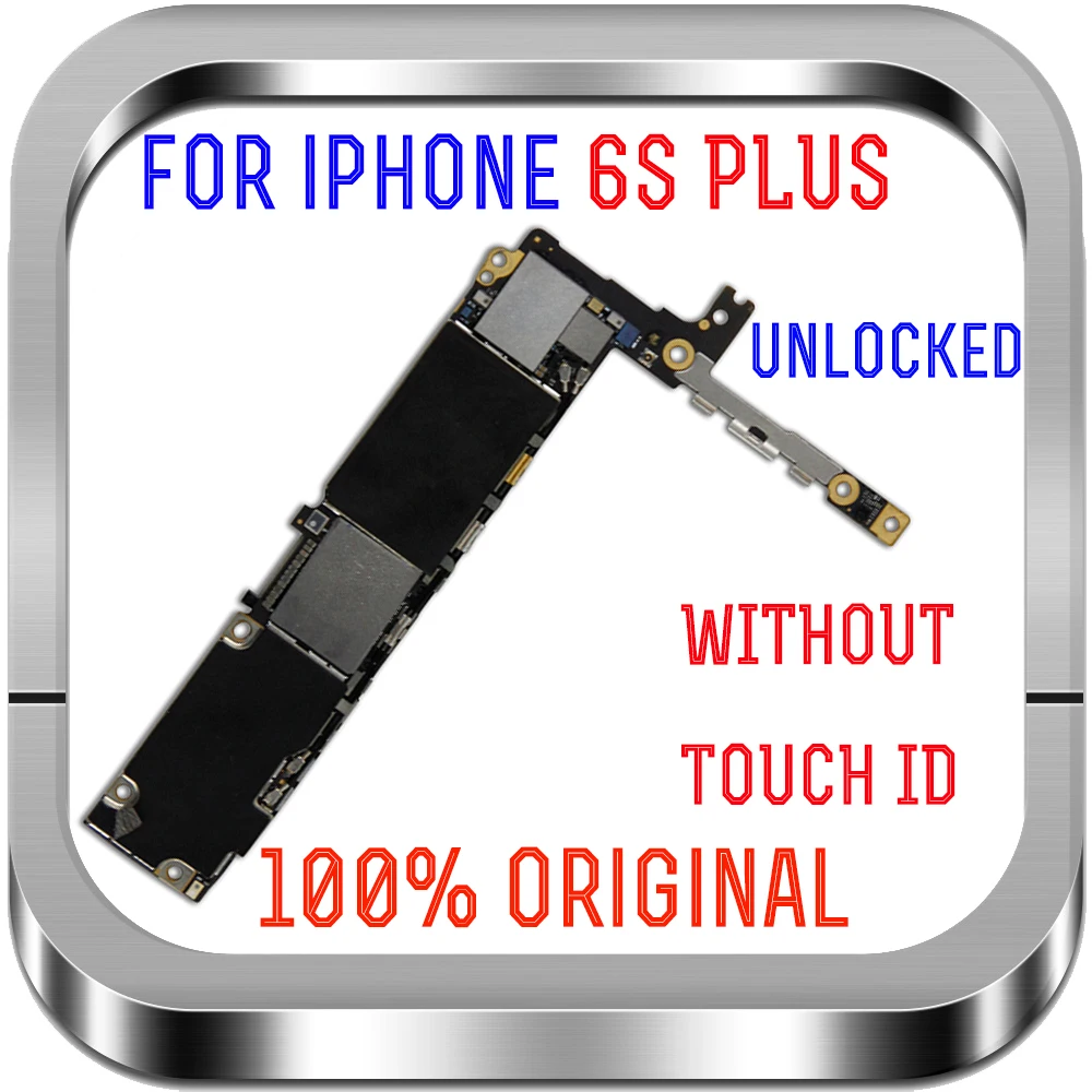 Без/с сенсорным ID 16 Гб/64 Гб/128 ГБ Разблокировка для iPhone 6S Plus материнская плата с чипами IOS логическая плата