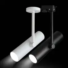 Светодиодное железнодорожное освещение 12 Вт 15 Вт 20 Вт COB светодиодный Трек свет черный/белый светодиодный потолочный светодиодный прожектор Светодиодный проекционный светильник Настенный светильник