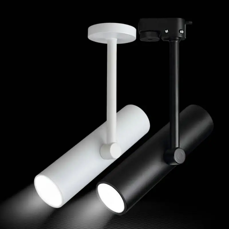 Us 163 8 37 Off Led Rail Lighting 12w 15w 20w Cob Track Light Black White Ceiling Lamps Spotlight Projection Lamp Wall In Us 163 8 37 Off Led Rail Lighting 12w 15w 20w Cob Track Light Black White Ceiling Lamps Spotlight Projection Lamp Wall In