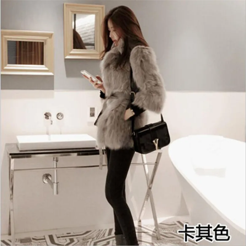 

Pls buy it!!!Women Winter Faux Fur Coats Jackets Fashion Luxury Faux Fox Hairs Fur Coats With Belt Women Warm Fake Fur Outwear