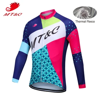 

MT&C Woman Winter Cycling Jersey Colorful Power Sport Style Breathable Clothes Quick Dry Bicycle Sportswear Bike Clothes