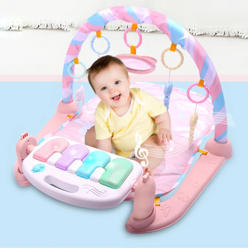 Детский игровой коврик, детские коврики, GymToys, 0-12 месяцев, мягкое освещение, музыкальные погремушки, игрушки Brinquedos, игра на пианино, гимнастический зал, ползание