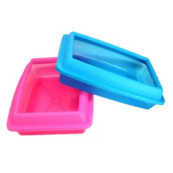 Cat Bedpans Semi Closed Anti-splash Cat Toilet Pet Cat Litter Box Plastic  X9263