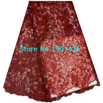

High Quality Sequins African Organza lace fabric Organza lace fabric for wedding dress XY7H55