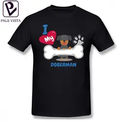 Doberman футболка DOBERMAN I Love My DOBERMAN Подарочная футболка графическая Мода Футболка Мужская 100 хлопок Короткие рукава отличная футболка