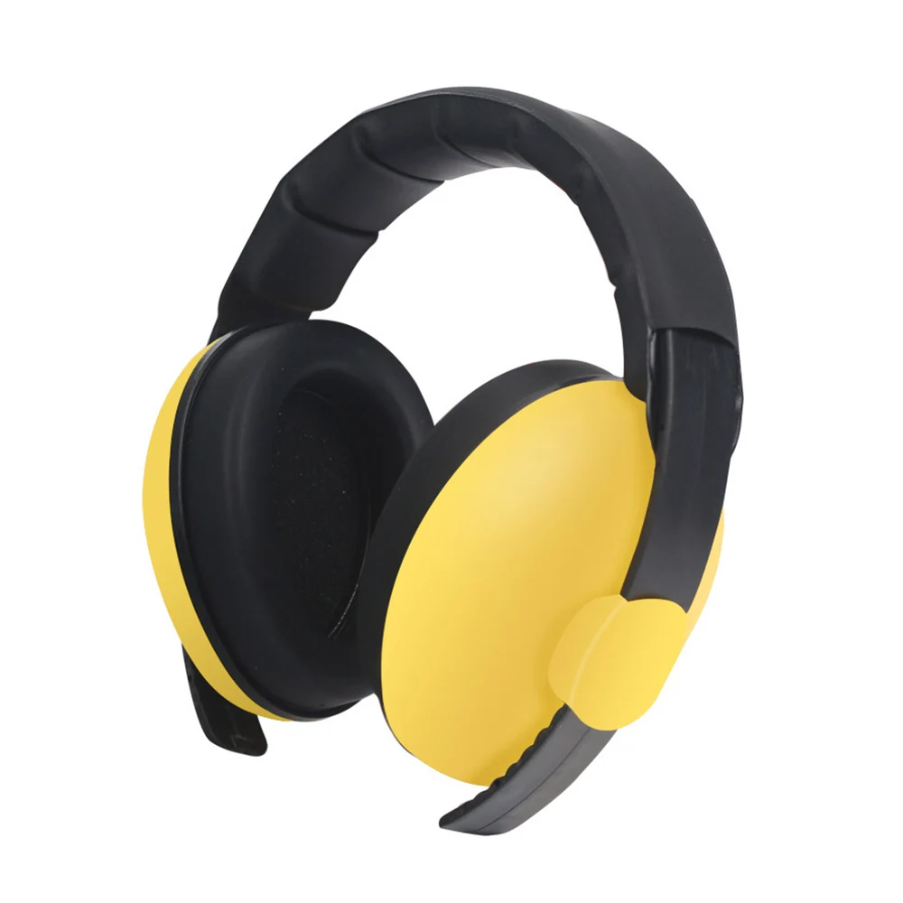 Hearing Protection Earmuffs Adjustable Baby Earmuffs Hearing Protection Safety Earmuffs Noise Reduction Ear Protector for Child - Цвет: Цвет: желтый