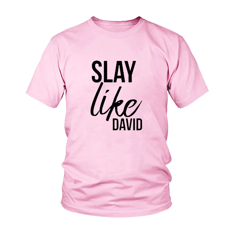 Футболки Slay Like David Christian для женщин модные рубашки с текстами Библии новый летний