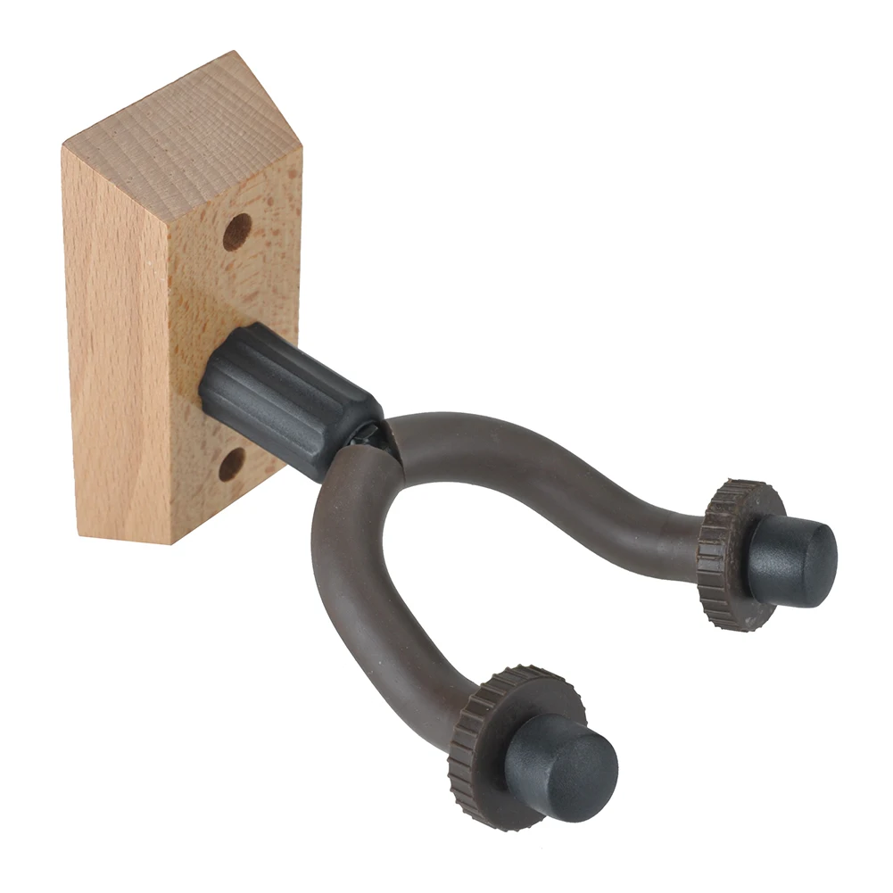 Solid wood logs guitar wall hook Guitar hooks Automatic lock Gravity Brown plastic column | Спорт и развлечения