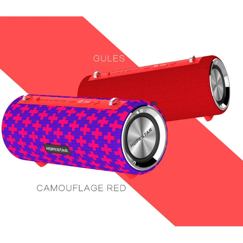 

Hopestar Wireless Bluetooth Speaker Outdoor waterproof portable Speaker Column Music Player Soundbar System Center with FM Radio