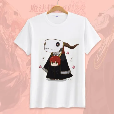 Футболка с аниме «Mahoutsukai no Yome The Ancient magus», футболка для невесты, парная футболка с короткими рукавами и рисунком, футболки, camiseta - Цвет: 17
