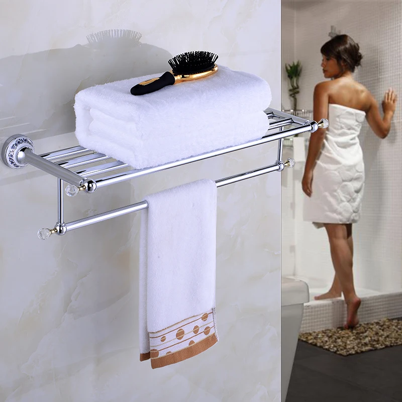 

Silver toilet paper toilet shelf fixed bath towel rack bathroom hardware pendant set wall mounted bathroom product chrome