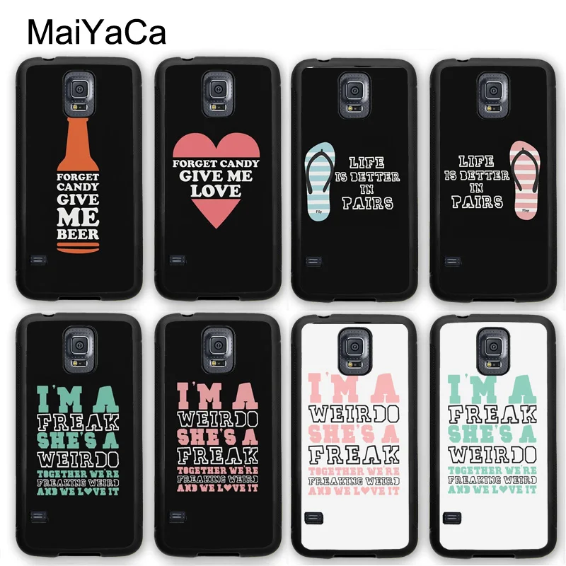 

MaiYaCa Funny Couple Matching Freak and Weirdo BFF Soft Phone Cases For Samsung Galaxy S6 S7 edge S8 S9 S10 plus Note 9 8 Cover