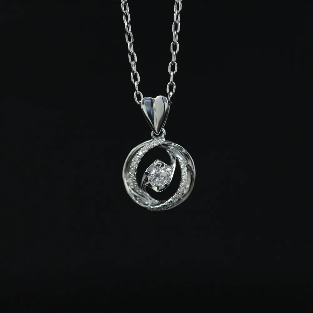 

LASAMERO Halo 0.101CT 18k Gold Round Cut Square Center Pave Set Natural Diamond Pendant Necklace Chain Women Fine Jewelry