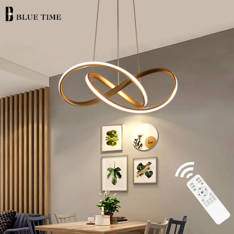 

Black&Gold Body Modern Led Pendant Light For Living Room Dining Room Kitchen Pendant Lamp Hanging Lighting Fixtures AC110V 220V