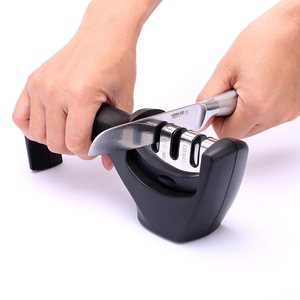 

3 Stages Professional Knife Sharpener Diamond Stones Tungsten Steel King Kong Quick Sharpening For Knives Kitchen Accessories