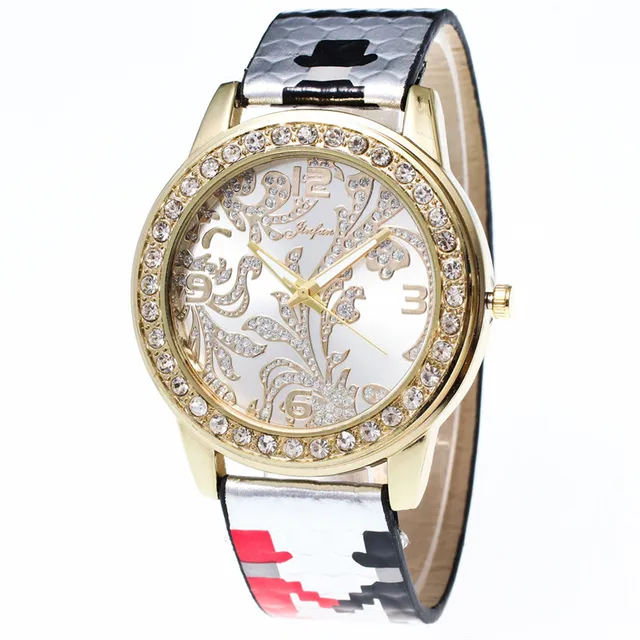 Buy New color ladies watch leather Strap Digital hour