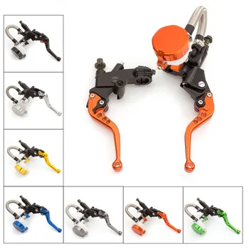 

FX CNC 7/8" 125-300CC Motorcycle Master Cylinder Reservoir Brake Clutch Lever Hydraulic Brake Lever Set For Honda Kawasaki KTM