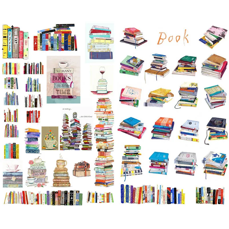 

1 PCS Vintage Books Precut Sticker Kawaii Stationery Cute Post It Sticky Notes Planner Stickers School Office Decor