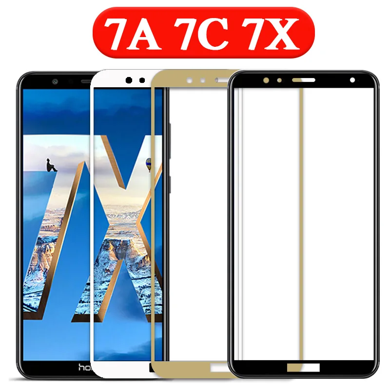 Закаленное стекло для Huawei Honor 7A 7C Pro 7X Защита экрана Huwei honor7a 7apro a7pro a7 c7 x7 Ru