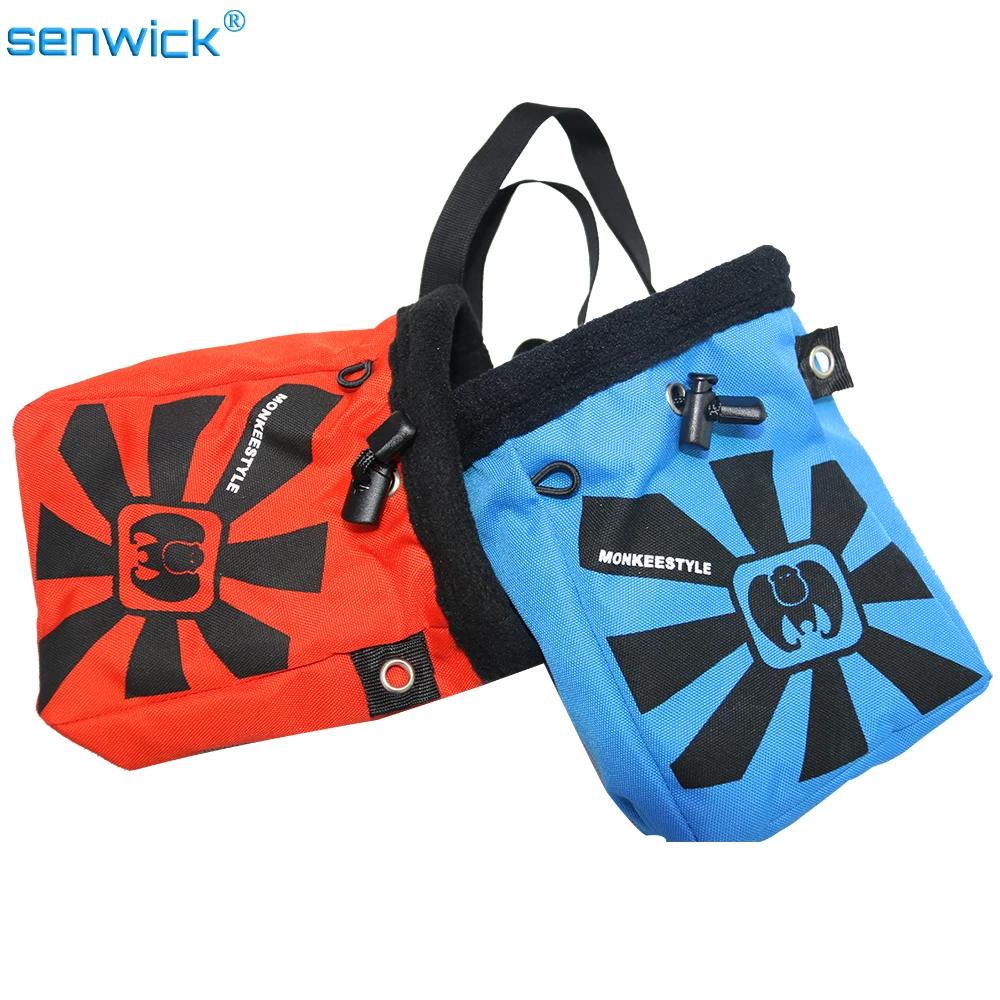 Red Blue Waterproof Anti Slip Chalk Bag Outdoor Mountain Climbing Rock