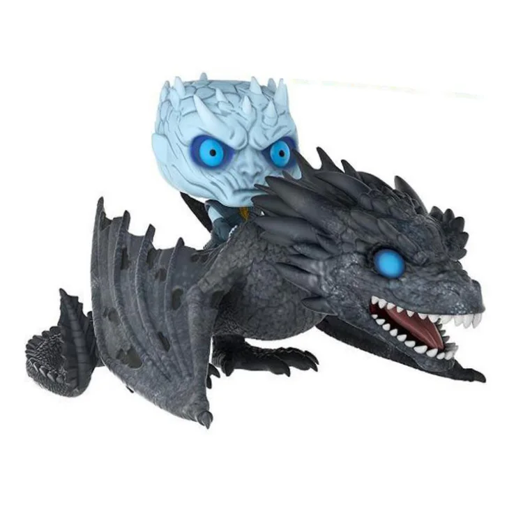 

Big Size GAME OF THRONES Night King & Icy Viserion Riding DRAGONs 23cm PVC Action Figure Model Toys