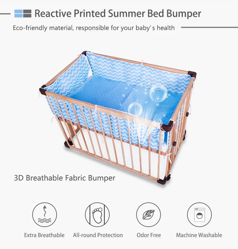 Детский бампер для кроватки, реактивный принт, 3D сетка, ткань для сна, Комплект постельного белья для новорожденных, дышащий летний бампер для кровати, новинка