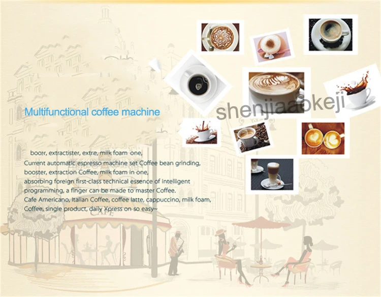 Автоматическая кофе-машина для домашнего использования с мясорубкой коммерческий насос давление многофункциональная кофемашина 220 В 1350 Вт 1 шт