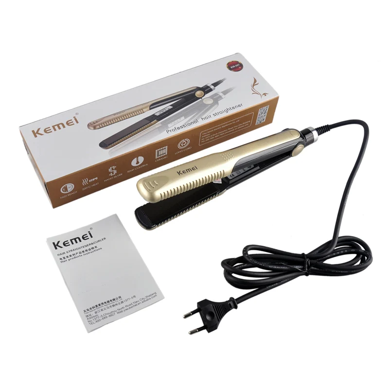 Kemei аутентичный KM-327 Профессиональный Выпрямитель для волос утюжок для укладки волос Портативный Керамический выпрямитель для волос утюжок Инструменты для укладки