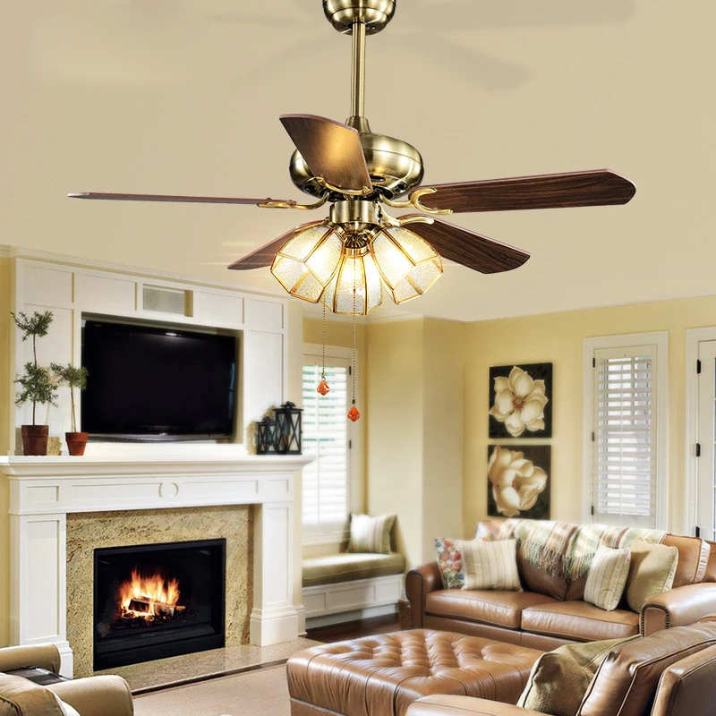Antigo Estilo Europeu Sala De Estar Lâmpada Led Fã Luz Ventilador Antigo Estilo Europeu Sala De Estar