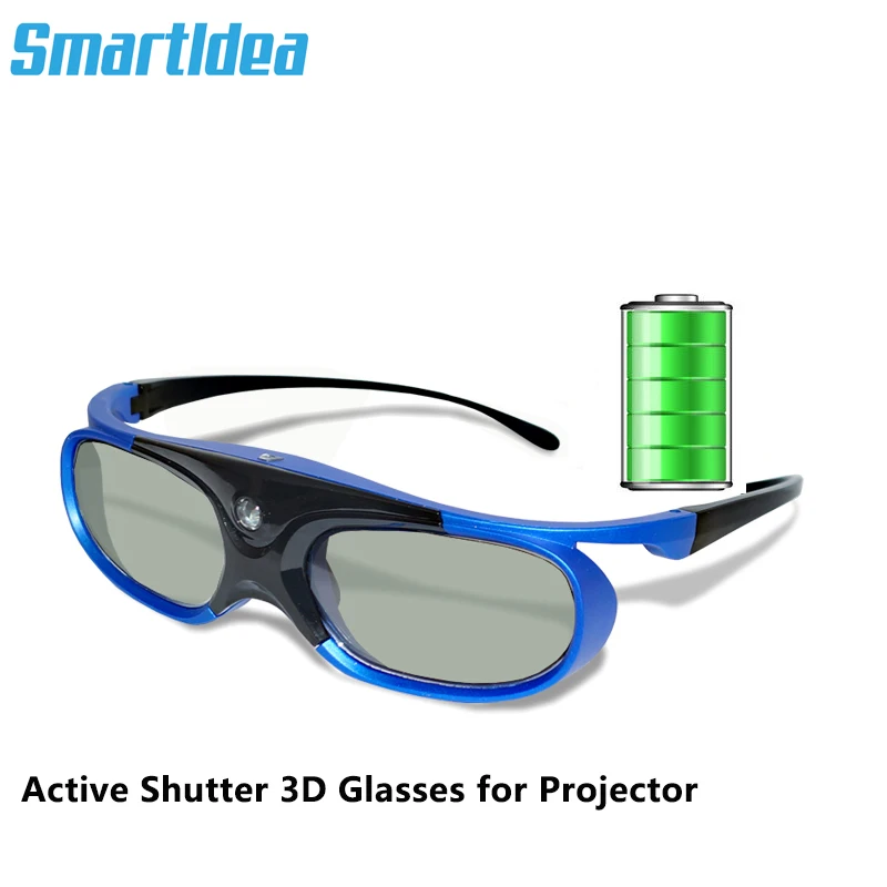 Smartldea Rechargeable DLP link active shutter 3D glasses for all dlp 3D ready projector, varied brand projector