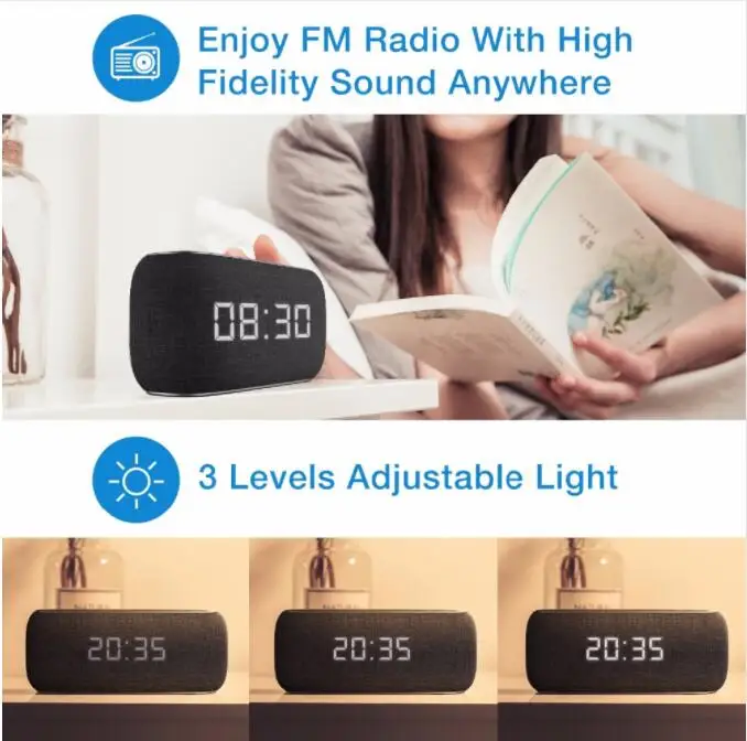 DDO HAVIT M29 Bluetooth динамик портативный домашний громкий с цифровым будильником 3D