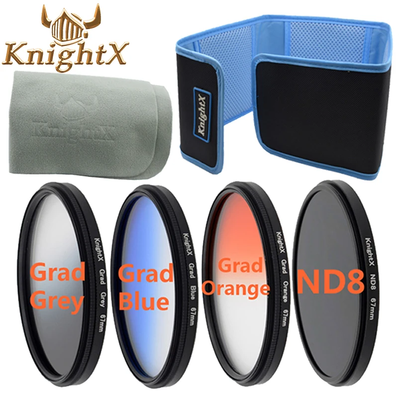 

KnightX FLD UV CPL 52mm 58MM 67MM Color ND Lens Filter Kit for Nikon canon 650d 70d d7200 lenses d90 6D camera 400D D3000 450D