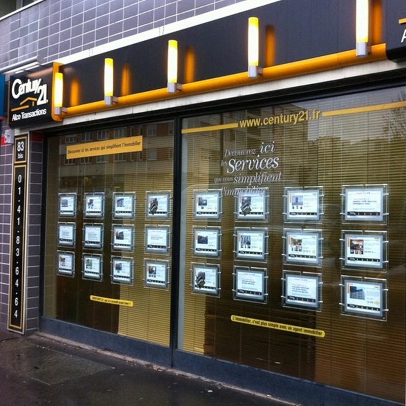 A4 Single Sided Cable Wire Hanging Systems Kits Real Estate Agent LED