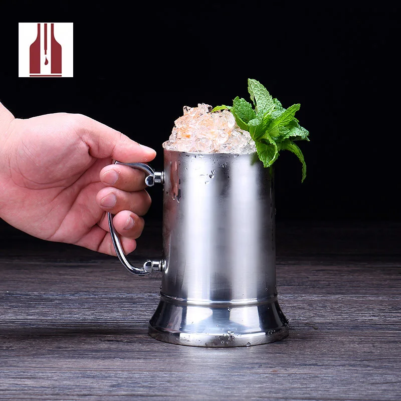 

450ml 304 Stainless Steel Double Wall Beer Bar Hotel Articles Wine Glass Flame Cup Water Mug Outdoor Sports Mugs