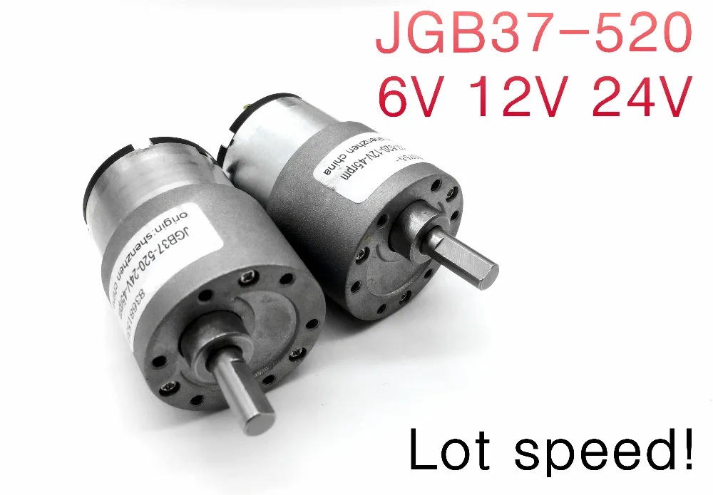 JGB37-520 микро мотор 12В 3В 6В 24В с высоким крутящим моментом редуктор | Обустройство