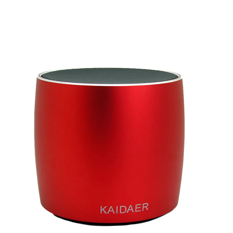 Беспроводные Bluetooth Hi-Fi колонки портативные KAIDAER BDL-KD10BT сабвуфер TF AUX MP3 плеер FM радио Поддержка микрофон Громкая связь - Цвет: Red