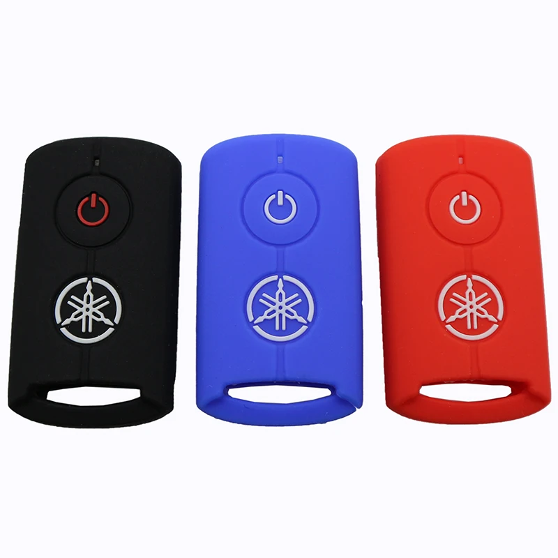 

Silicone motorcycle key fob cover cap set shell protect skin for YAMAHA NVX155 QBIX AEROX JAUNS XMAX300 2 Button smart key case