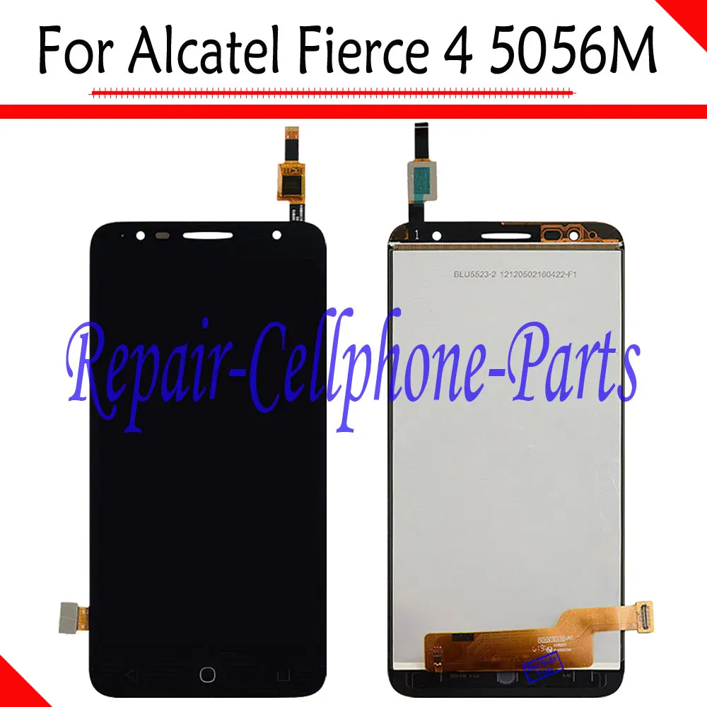 

Black 100% New Full LCD DIsplay + Touch Screen Digitizer Assembly For Alcatel Fierce 4 5056M 5056N 5056W Free Shipping