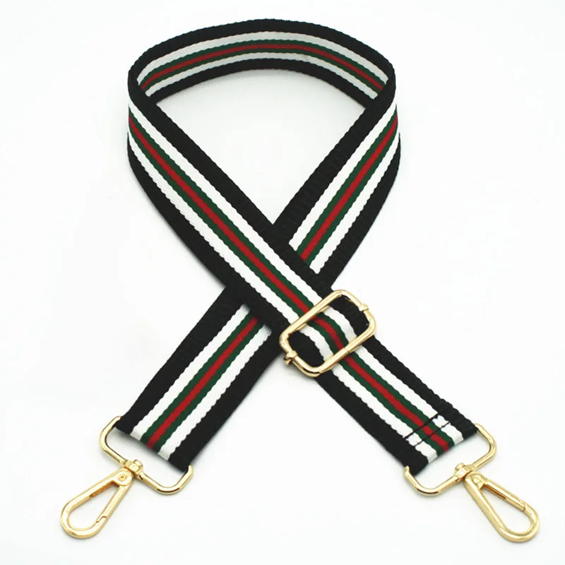 2018 New Handbags Strap Plaid Design National Gold Buckle Canvas Bag Straps New Trendy Easy Holding Shoulder Straps KZ151356