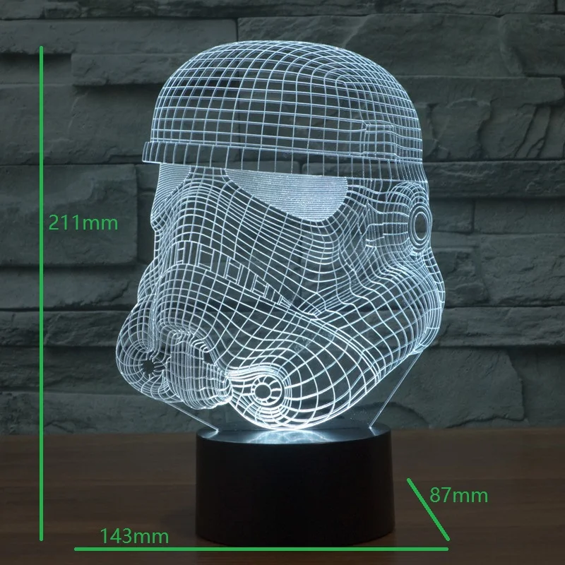 3D Led for Desk Table Clone Troopers Star Wars Night Light 7 Color
