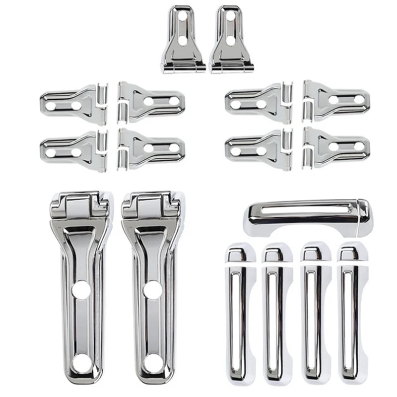 

17x Door Hinge Spare Tire Hinge Handle Hood Hinge Cover Full Kit For Wrangler JL