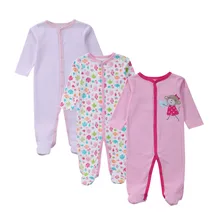 Mom Nest – combinaison 3 pièces pour bébé fille, barboteuse à manches longues, vêtements printemps-automne-hiver, Style carté