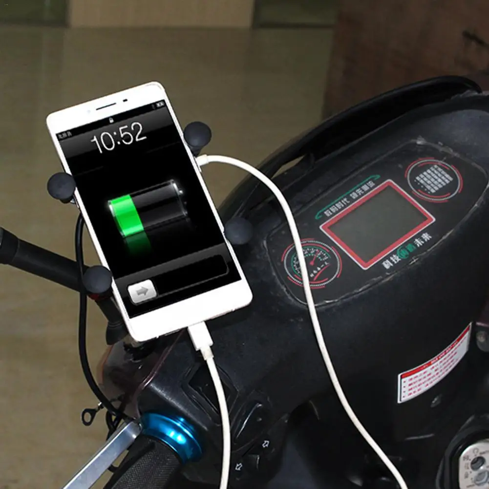 Держатель для телефона мотоцикла с 2А универсальное usb-зарядное устройство вращающееся крепление подставка для мобильного телефона заднего вида автомобильные аксессуары