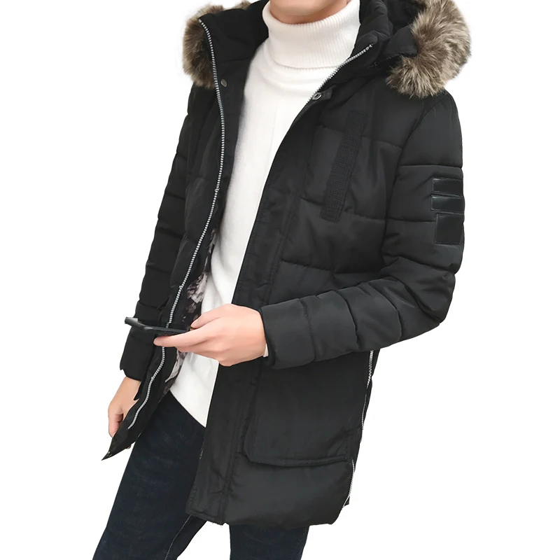 Nieuwe Mode Merk Kleding Lange Parka Mannen Fur Hooded Warm Mens Winter Jassen Hoogwaardige Casual Heren Jassen Winter