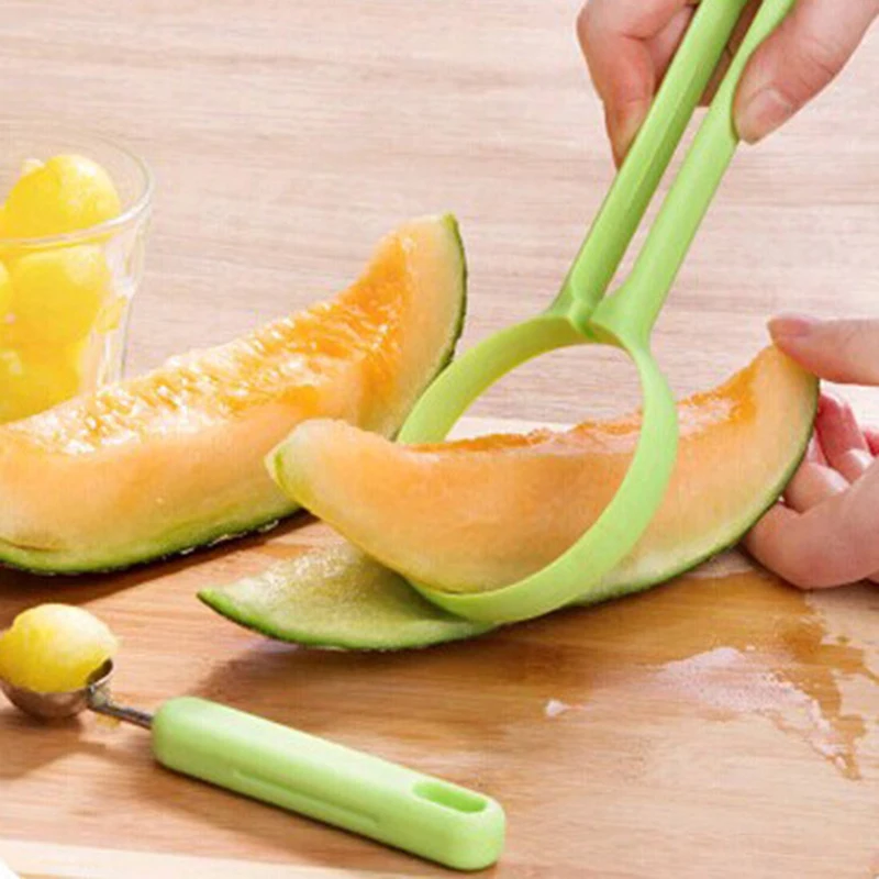 

2pcs/set Melon spoon+ Fruit peeler household Gadget Kitchen Tools peeling + Fruit Dig a spoon kitchen accessories