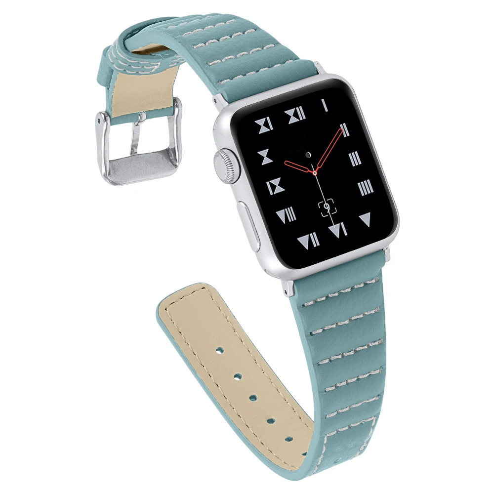 

Leather Watch Band for Apple Watch 4/3/2/1 High Quality Sewing Thread Cowhide Leather Watch Strap for iwatch 4 38mm 42mm
