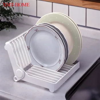 

XMT-HOME kitchen foldable racks dish clamp bowls dishes holder dryer organizer cooking tools pot lid cover stand 1pc