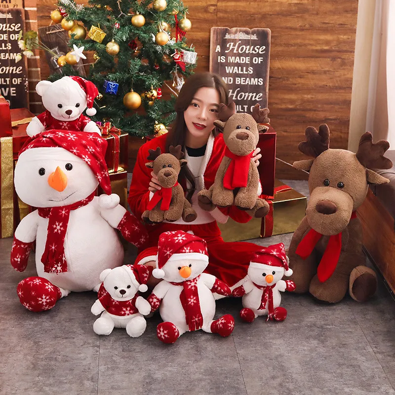 

Christmas Decoration Plush Toy Santa Claus Doll Christmas Gift Baby Pillow Christma Warm Hand Pillow Children's Gift